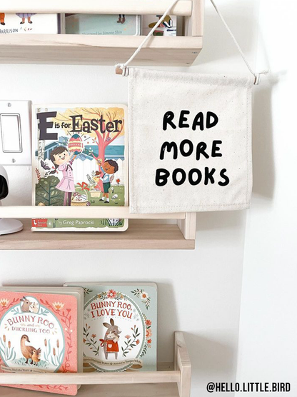 Read More Books Canvas Hang Sign - Bookish Canvas Decor