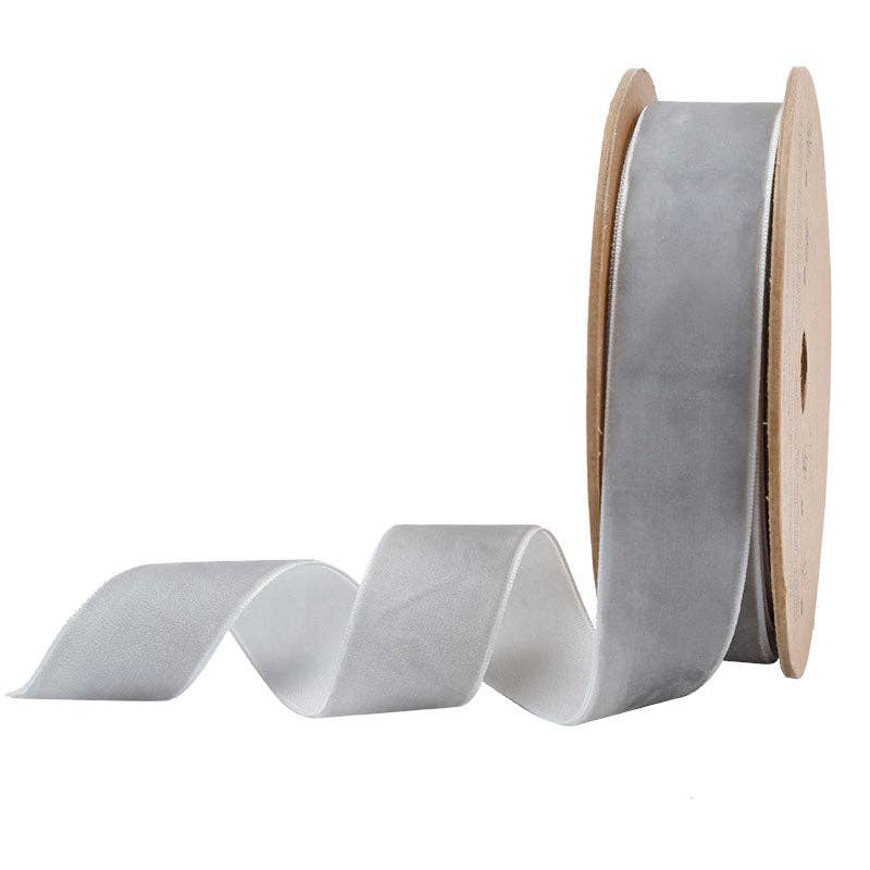 17 Colors | 1" Velvet Ribbon | 10 Yard Roll: Bay Leaf