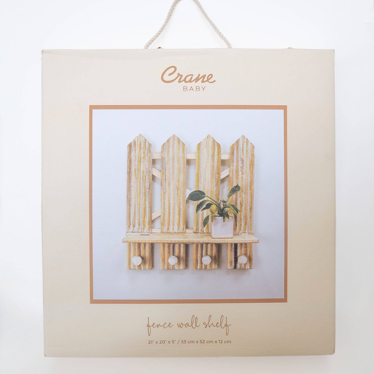 Charlie Farmhouse Wooden Fence Nursery Wall Shelf Decor