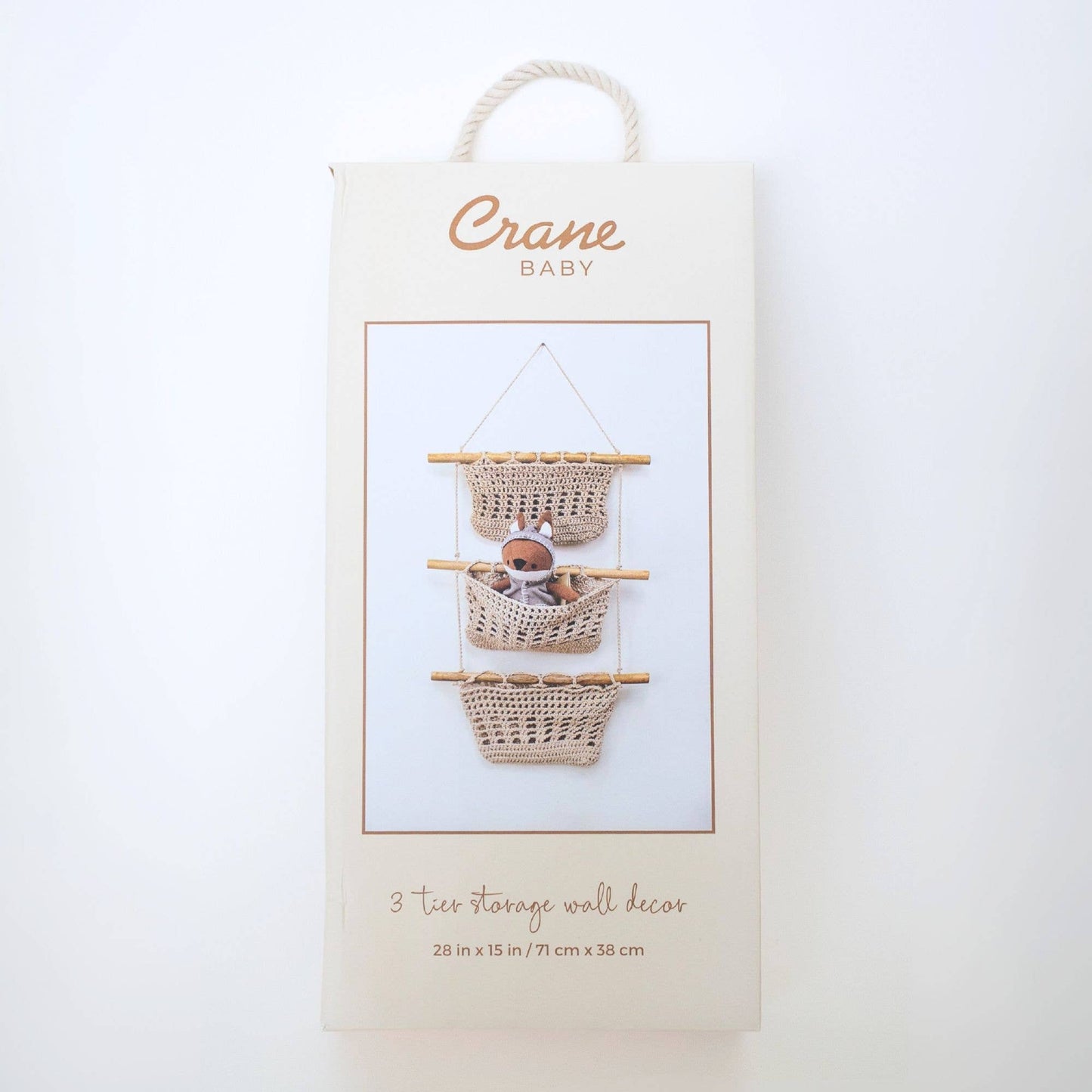 Charlie Farmhouse 3 Tier Toy Hanging Wall Storage