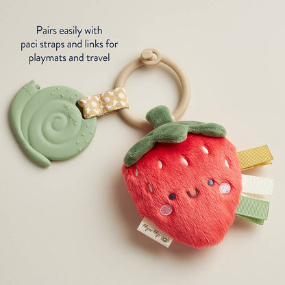Itzy Pal™ Plush + Teether: NEW Mushroom