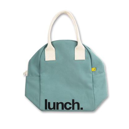 Zipper Lunch Bag - ‘Lunch’ Teal