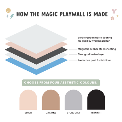 MINI Magic Playwall - Arch Magnetic Art Wall Decal for Small Spaces: Blush