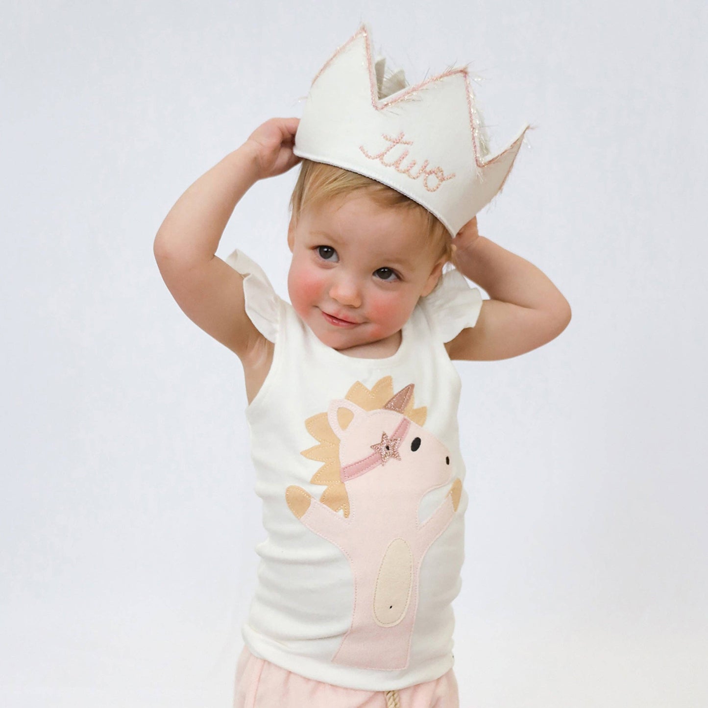 "Two" #10PG Blush Pink/Gold EL w/#10PG EL Crown: Oyster / Toddler