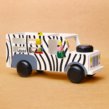 Wooden Safari Truck with Animals