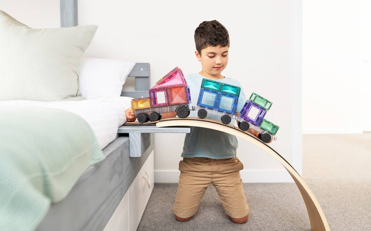 CONNETIX Magnetic Tiles Pastel Transport Pack, 50 Pieces