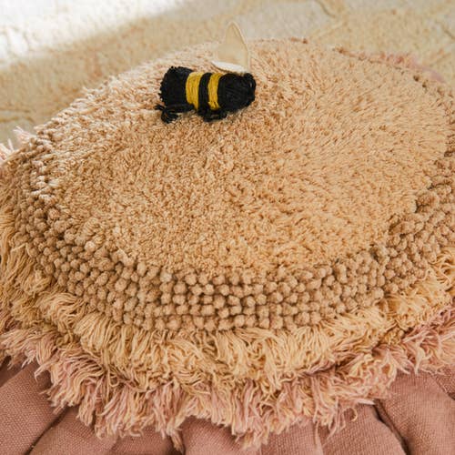 Floor cushion Pink Daisy: Ø 2' 4"