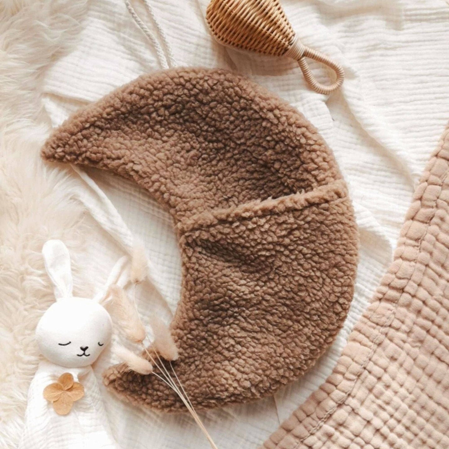 Tooth fairy pouch - Moon wall decor: Beige