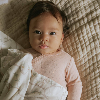 Animal Parade Swaddle - Ivory