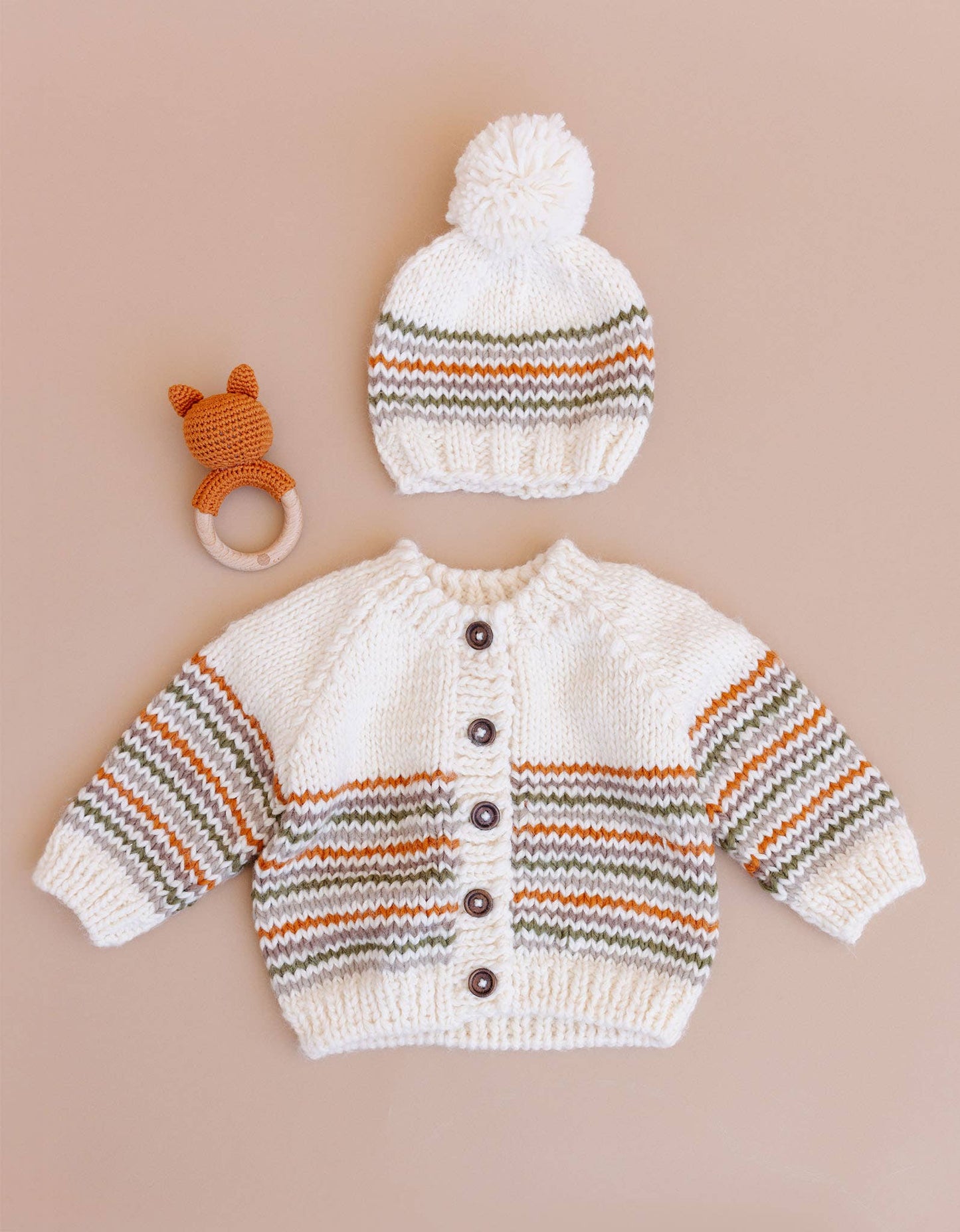 Woodland Stripe Cardigan Baby Kid Back to School Fall Winter: Woodland / M 2-3y