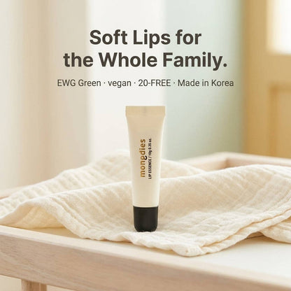 Mongdies Lip Essence 10g | Gentle Moisturizing Lip Care for Babies & Family | EWG Green