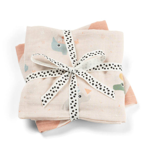 Burp cloth 2-pack Celebration Powder