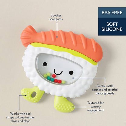 Sweetie Shake Plus™ Rattle & Teether - Chloe the Croissant
