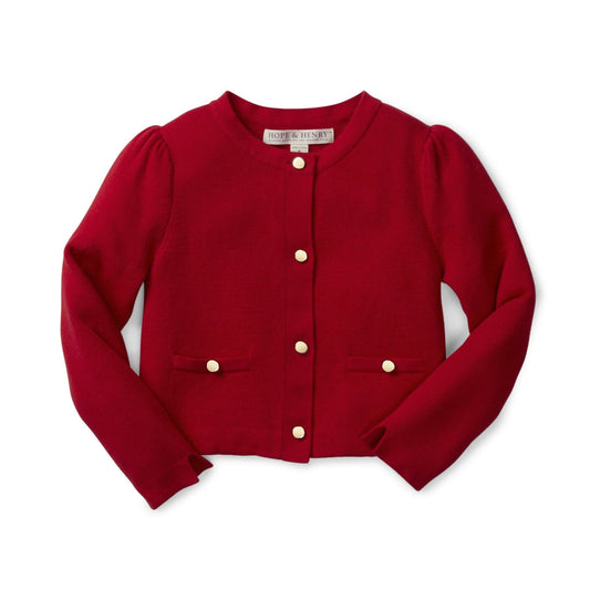 Milano Stitch Cardigan - Baby: Red / 6-12 Months