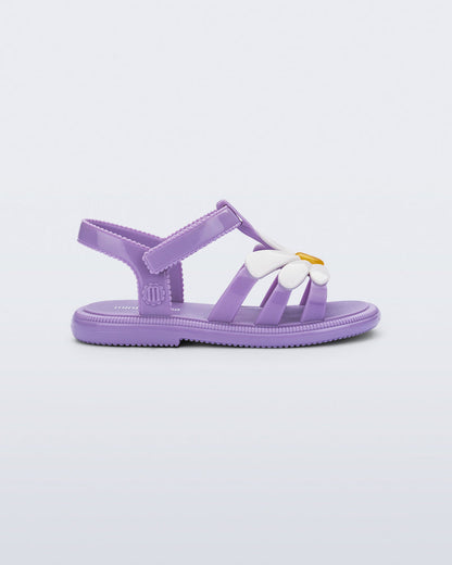 Mini Melissa Hip Bloomy Baby Sandals: Lilac/White
