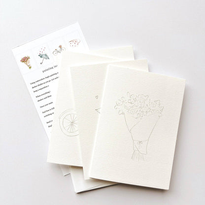 Love sweet love paintable watercolor notecard set