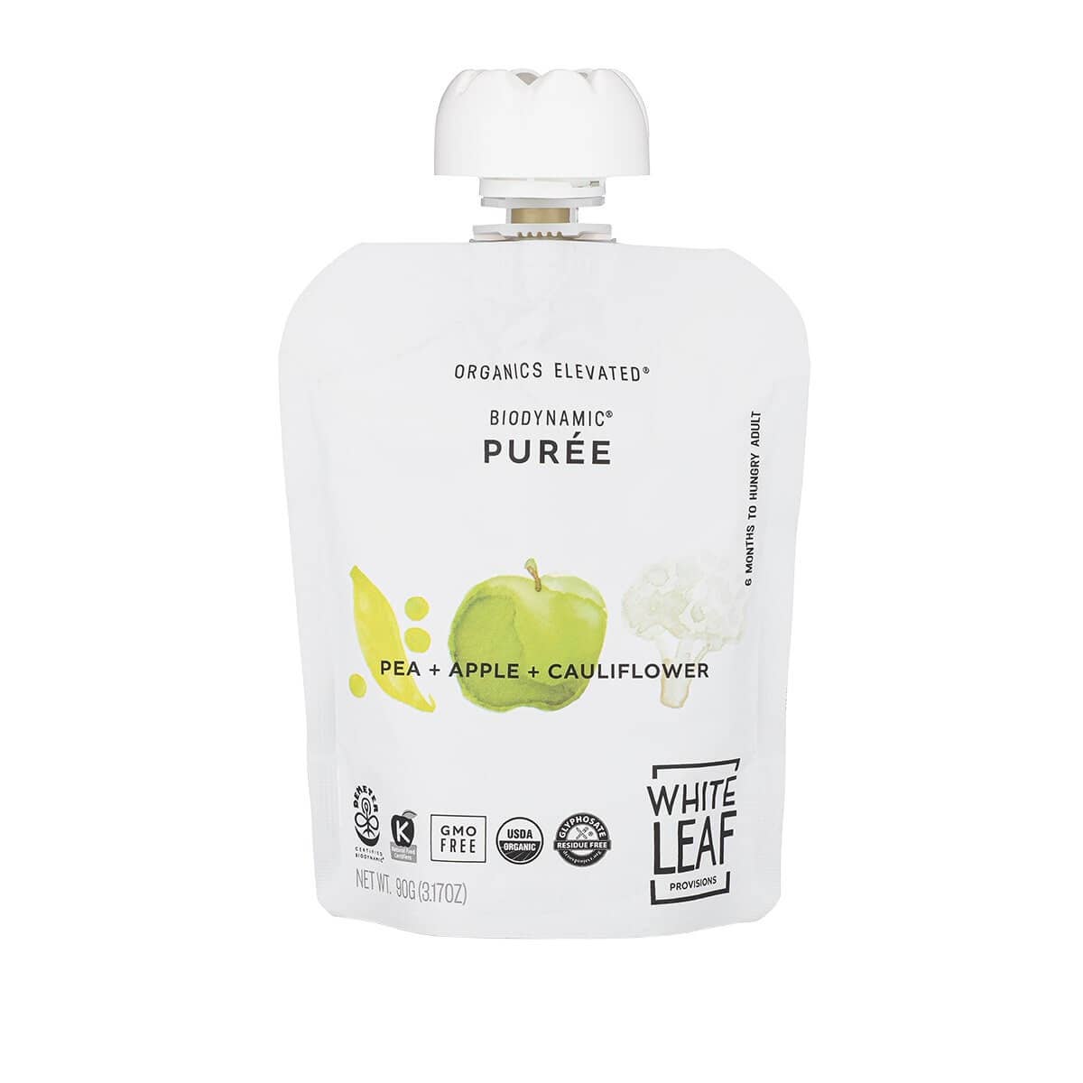 Organic Regenerative Pea + Apple + Cauliflower Puree: 24 (90g) pouches
