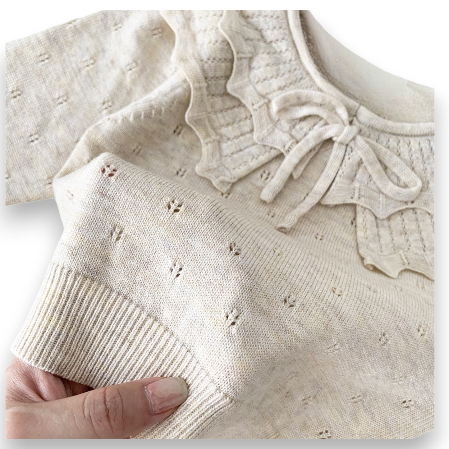 Annie & Charles® fine sweater with LOTUS collar