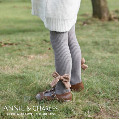 Annie & Charles® RIB TIGHTS WITH STITCH FINIA: Beige