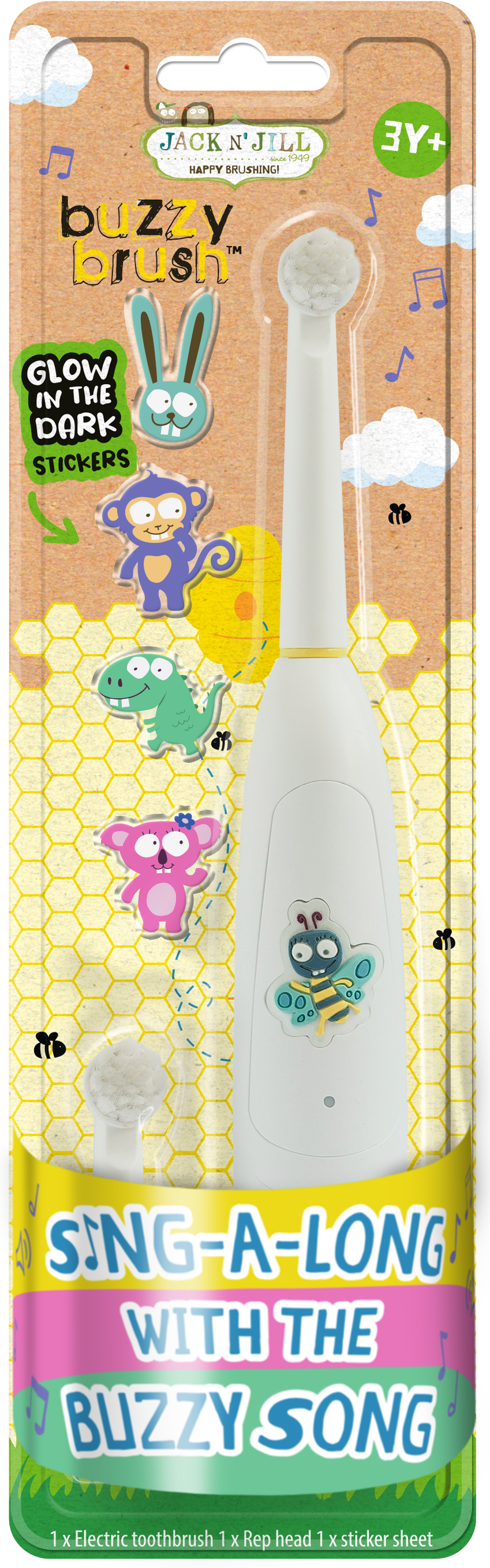 Kids Electric Musical Toothbrush Buzzy Brush (3+ yrs)