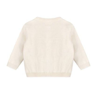 Dino 3D Embroidered Baby Knit Cardigan (Organic Cotton)