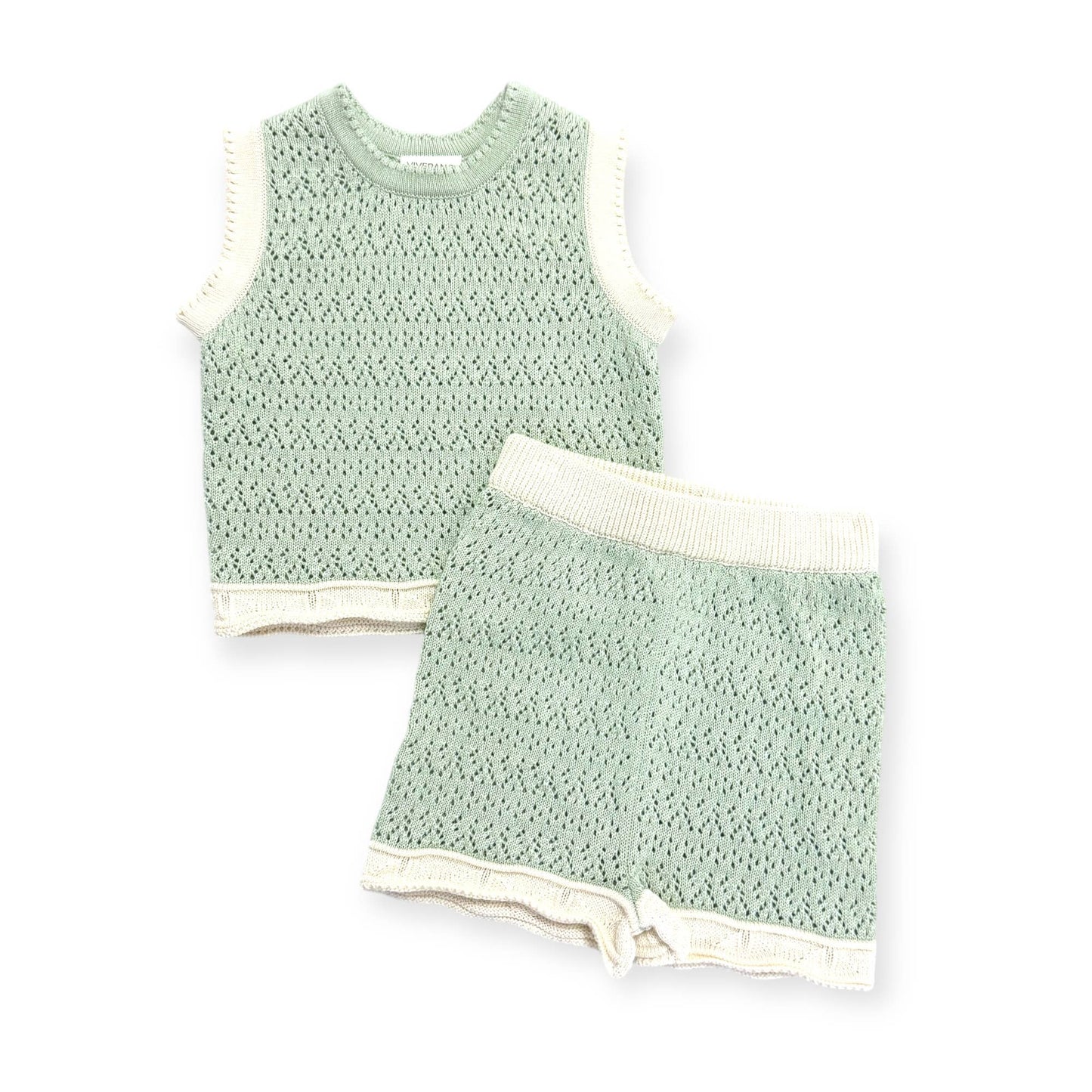 Poppy Textured Baby Tank & Shorts Set (Organic Cotton)