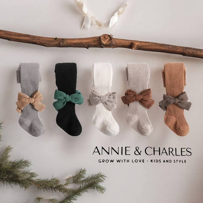 Annie & Charles® RIB TIGHTS WITH STITCH FINIA: Beige