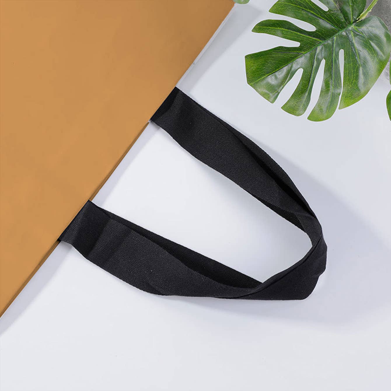 Premium Threaded Rope Kraft Brown Paper Gift Bag w/ tissue: Medium