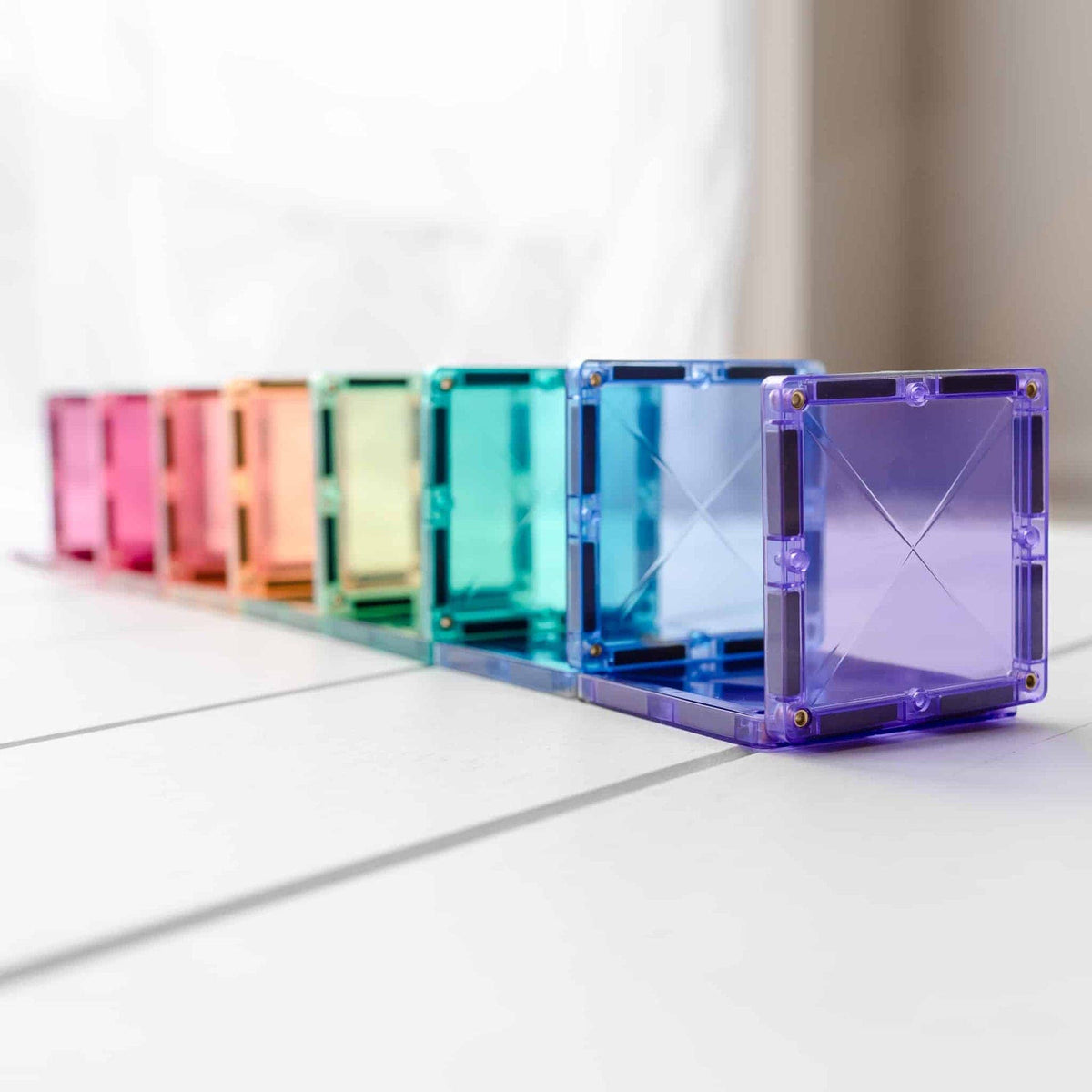 CONNETIX Magnetic Tiles Pastel Mega Pack, 202 Pieces