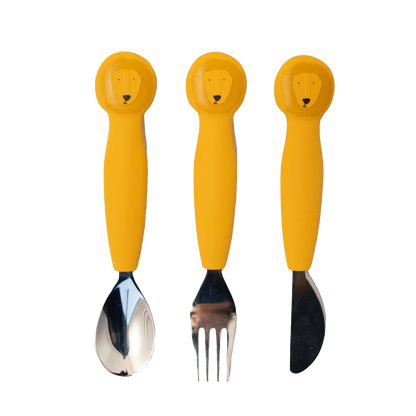 Trixie Silicone Cutlery Set, 3-Pack | Baby Toddler Utensils