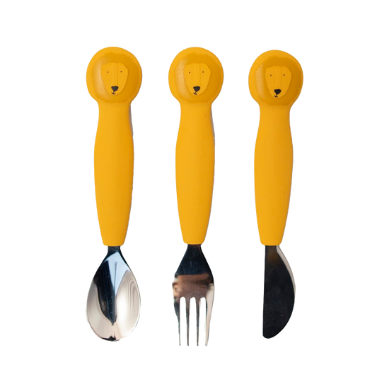 Trixie Silicone Cutlery Set, 3-Pack | Baby Toddler Utensils