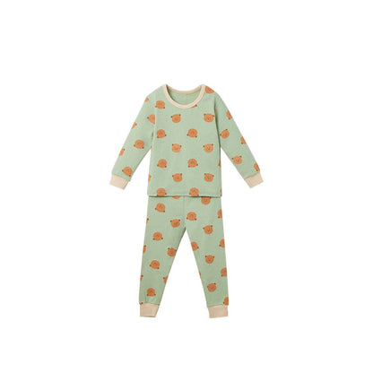 BabyRabbit Teddy Bear Long Sleeve Set: Pastel Green / 12M-18M