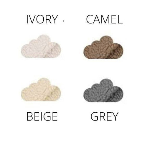 Cloud pacifier clip: Ivory