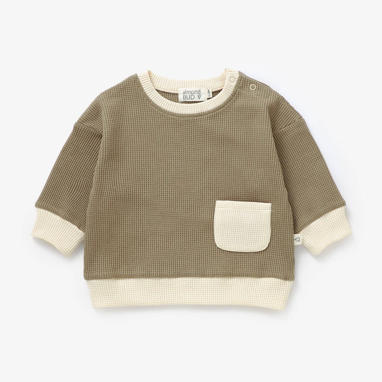 Organic Cotton Cocoa Waffle Set | Gender Neutral Baby Set: 6-12M