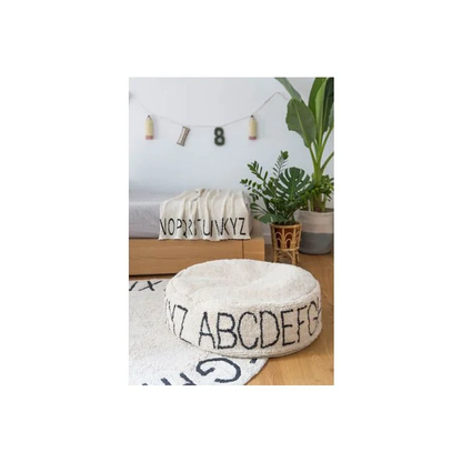 Pouffe ABC Natural - Black: 8" x 2'4" x 2'4"