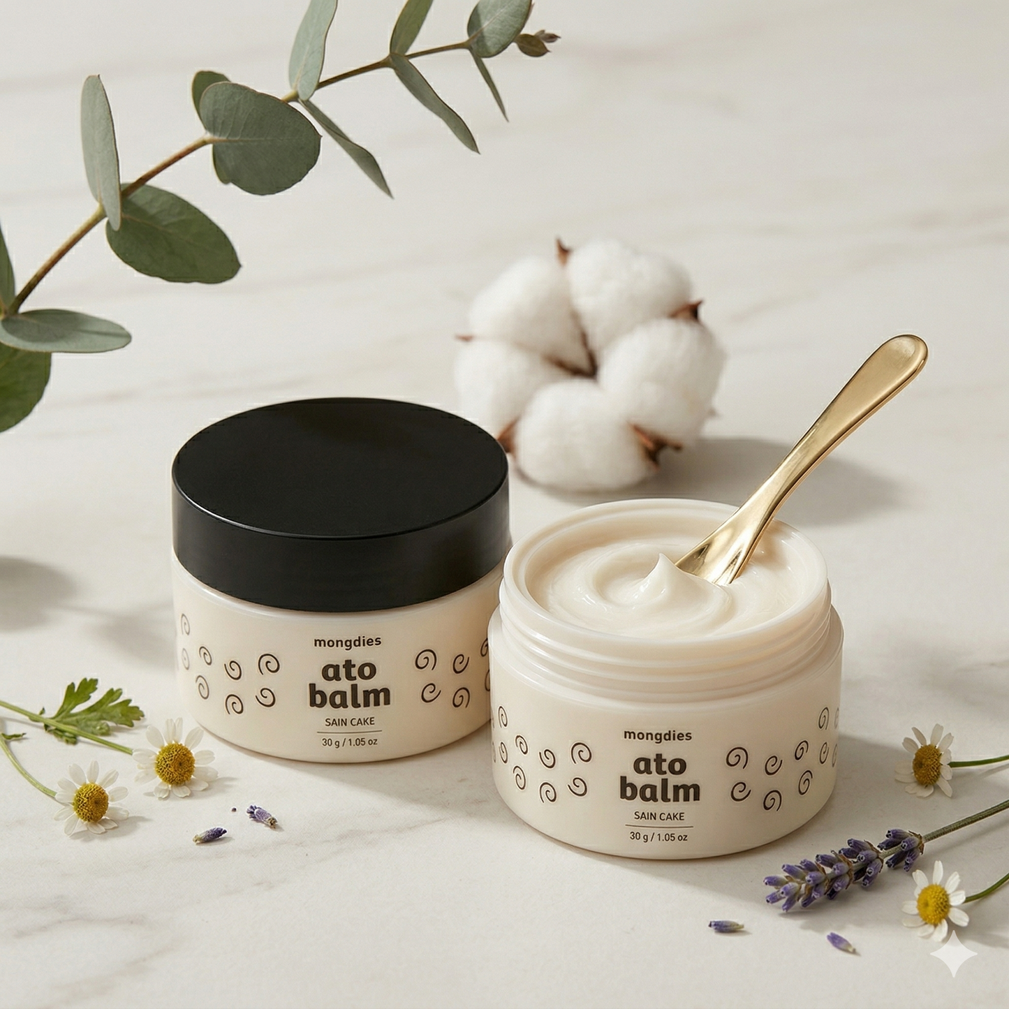 Mongdies Baby Ato Balm 30g | 100-Hour Moisture | 3-Layer Skin Repair | Portable Intensive Care