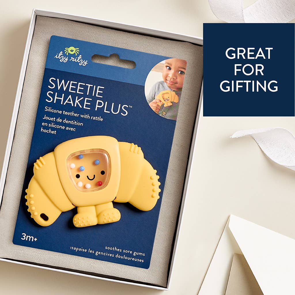 Sweetie Shake Plus™ Rattle & Teether - Chloe the Croissant