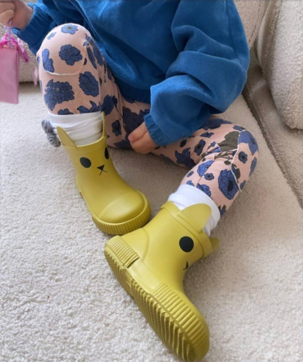 KERRAN Fleece-Lined Thermal Rain Boot - Mustard : 24