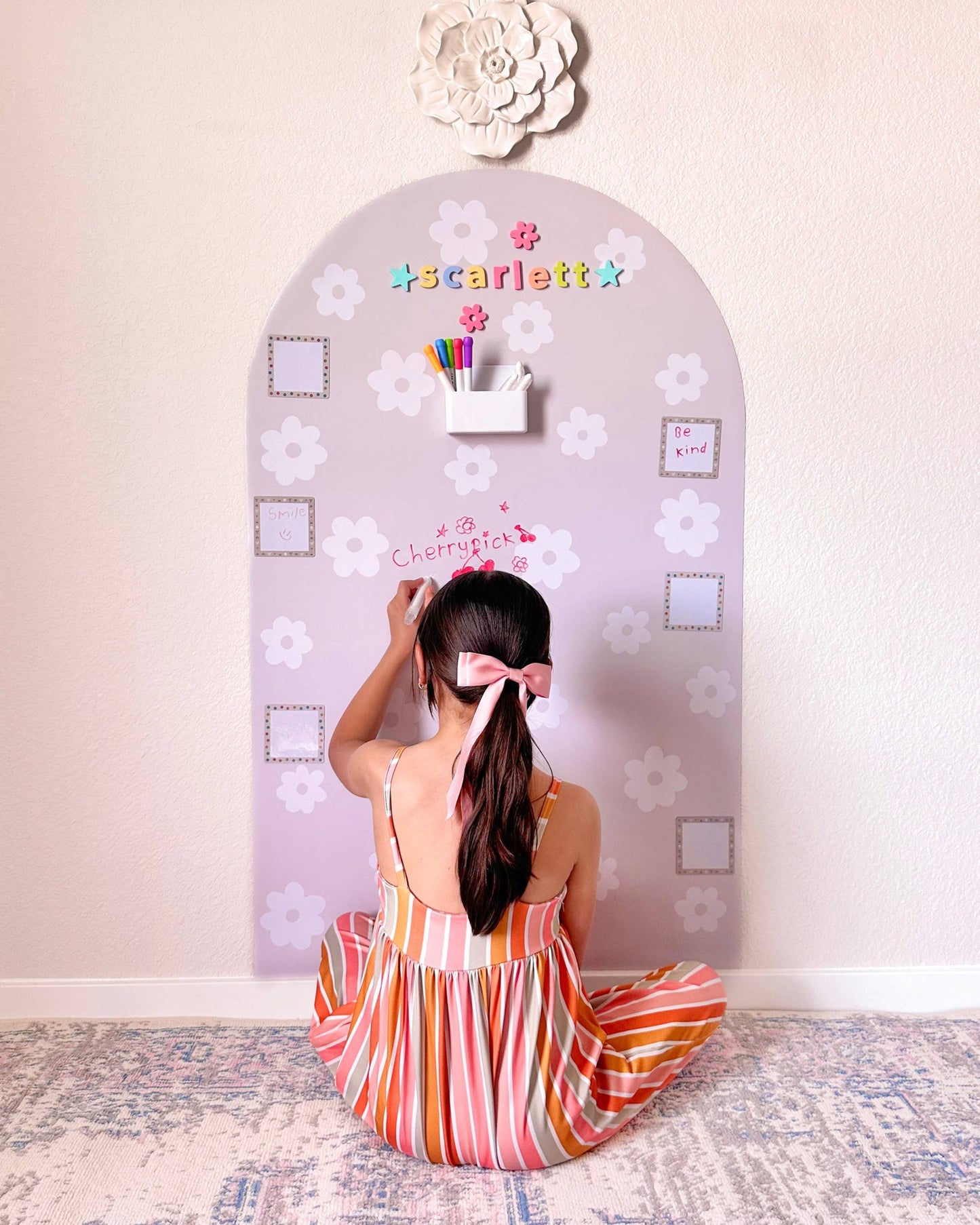 MEGA Magic Playwall - Arch Magnetic Wall Decal for Kids: Neutral Check