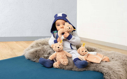 Jimmy Teddy Bear Baby Comforter 10 Inches