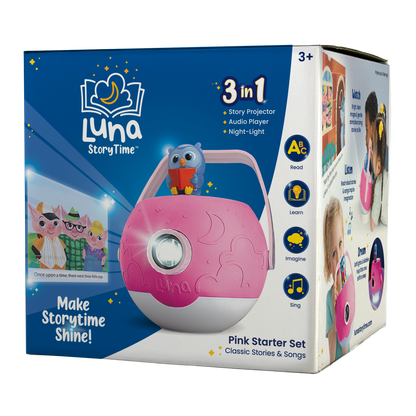 Luna StoryTime Projector – Classic Pink Starter Set