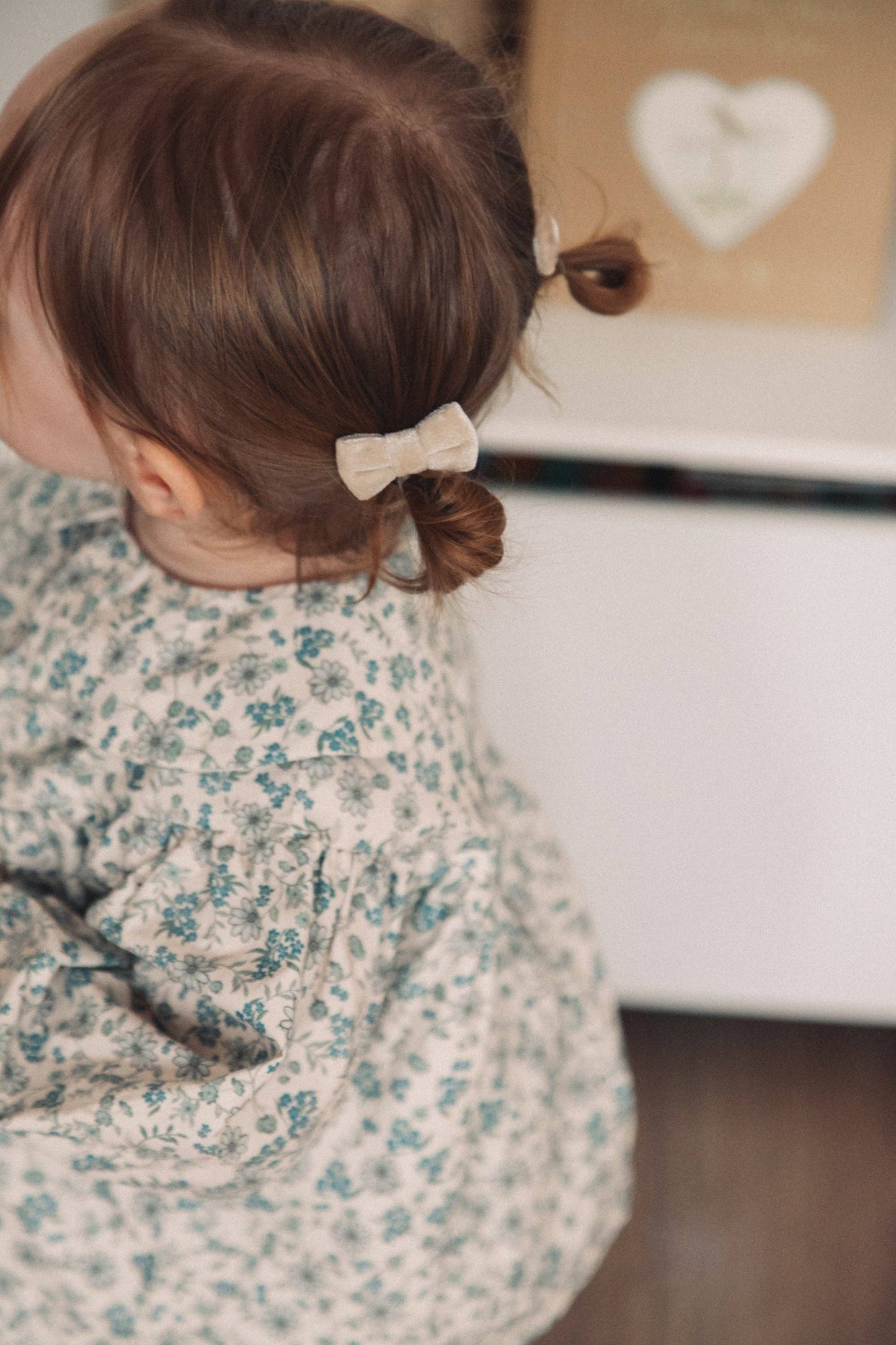 Winter/Blue Puff Sleeve Blouse & Bloomer Set: 12-18m