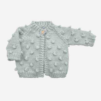Popcorn Cardigan, Bowie Grey | Baby Sweater Kids Clothing: 12-24 mths