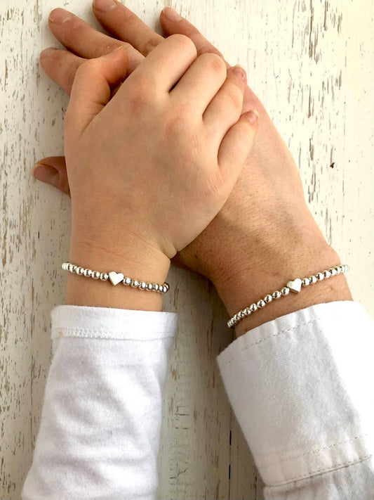 Tiny Heart Mother Daughter Matching Bracelets