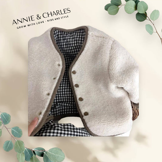 Annie & Charles® fluffy reversible jacket: Mousse