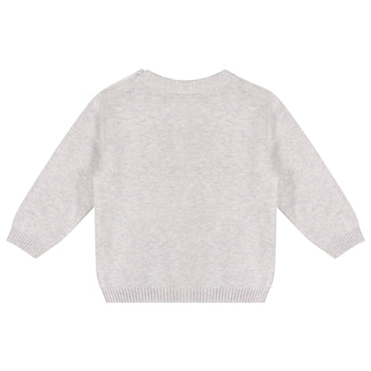Hot Air Balloon Baby Knit Pullover & Pants Set (Organic): Pearl Grey Heather / 3-6M
