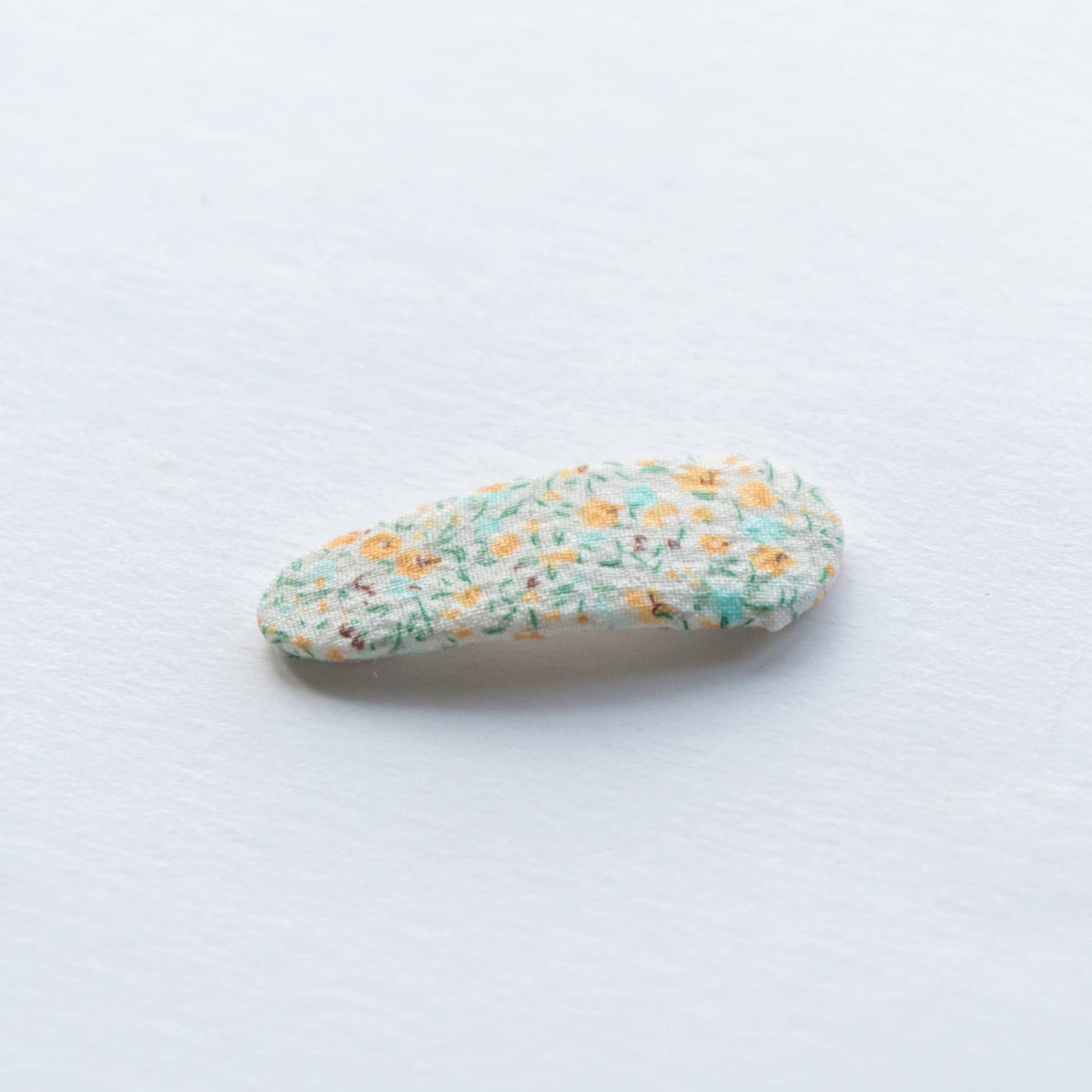 Triangle Embroidered Floral Snap Hair Clips | Yellow