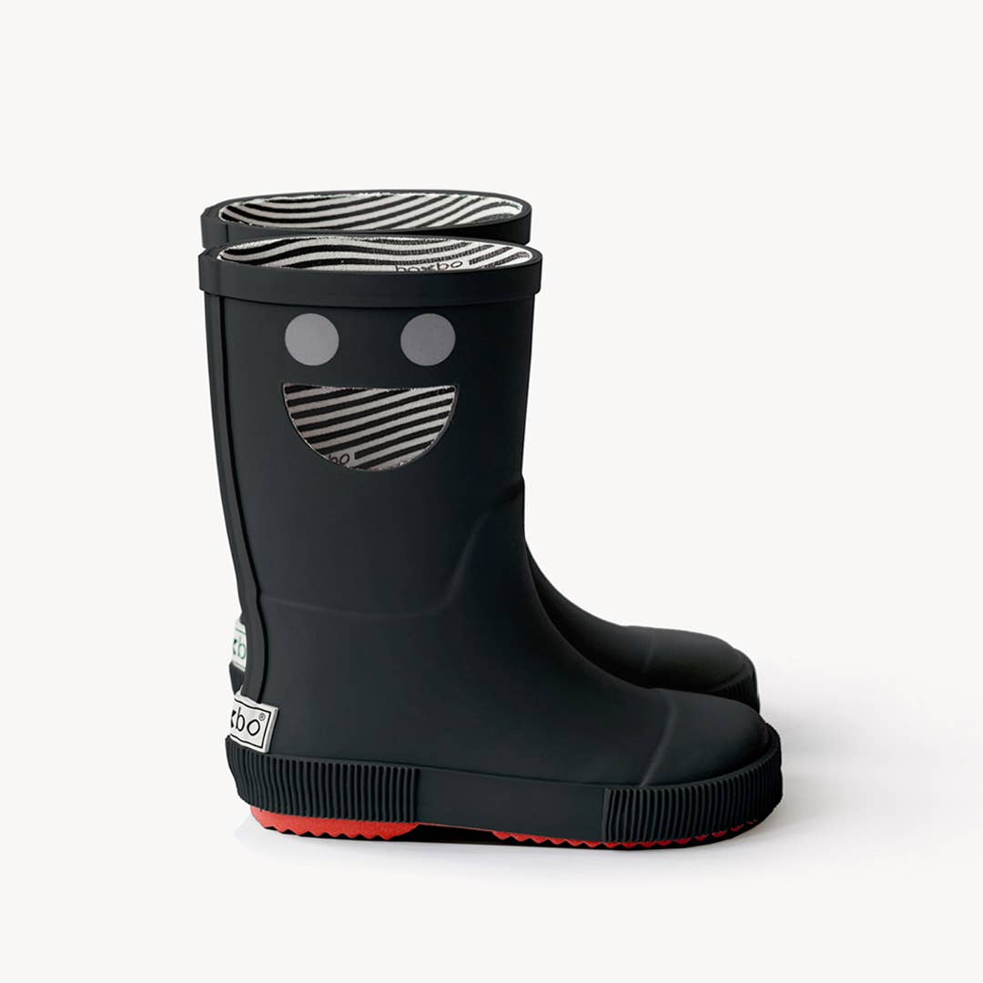 WISTITI Kids Rain Boots - Eco Rubber - Black: 22