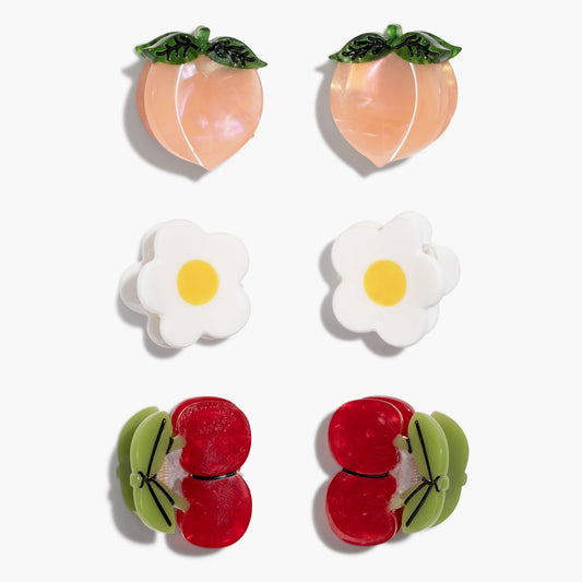 PREORDER: Micro Summer Orchard Hair Claw Clip Set