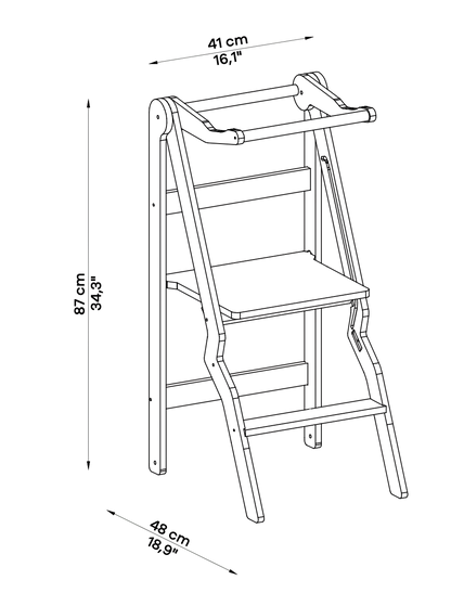 Foldable Helper Tower ZigZag